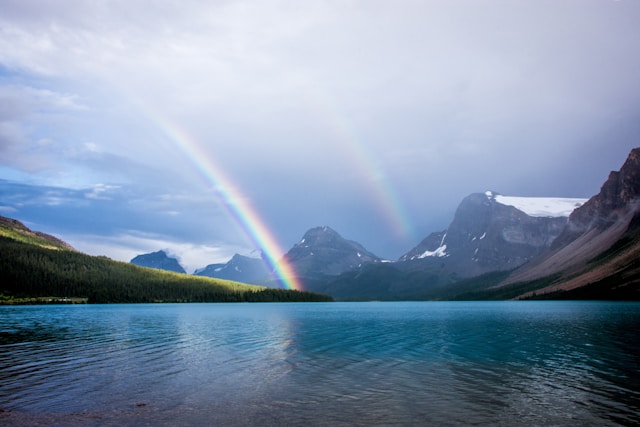 Double Rainbow over Banff